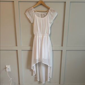 Causal Open BackWhite Dress